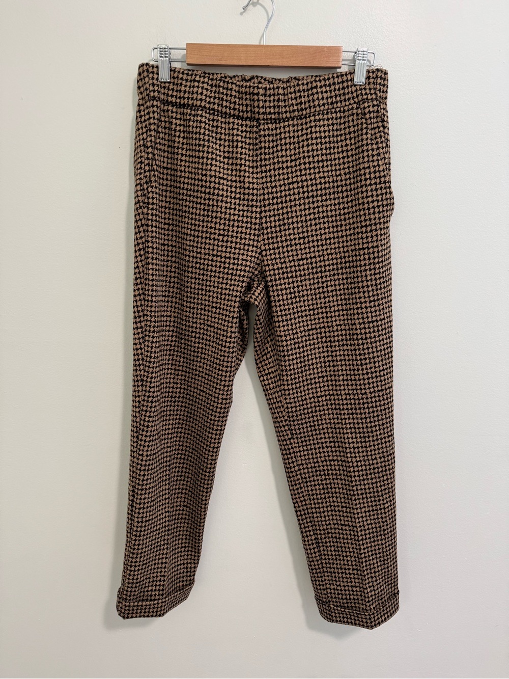 Ann Taylor Factory Pull On Houndstooth Print Pants